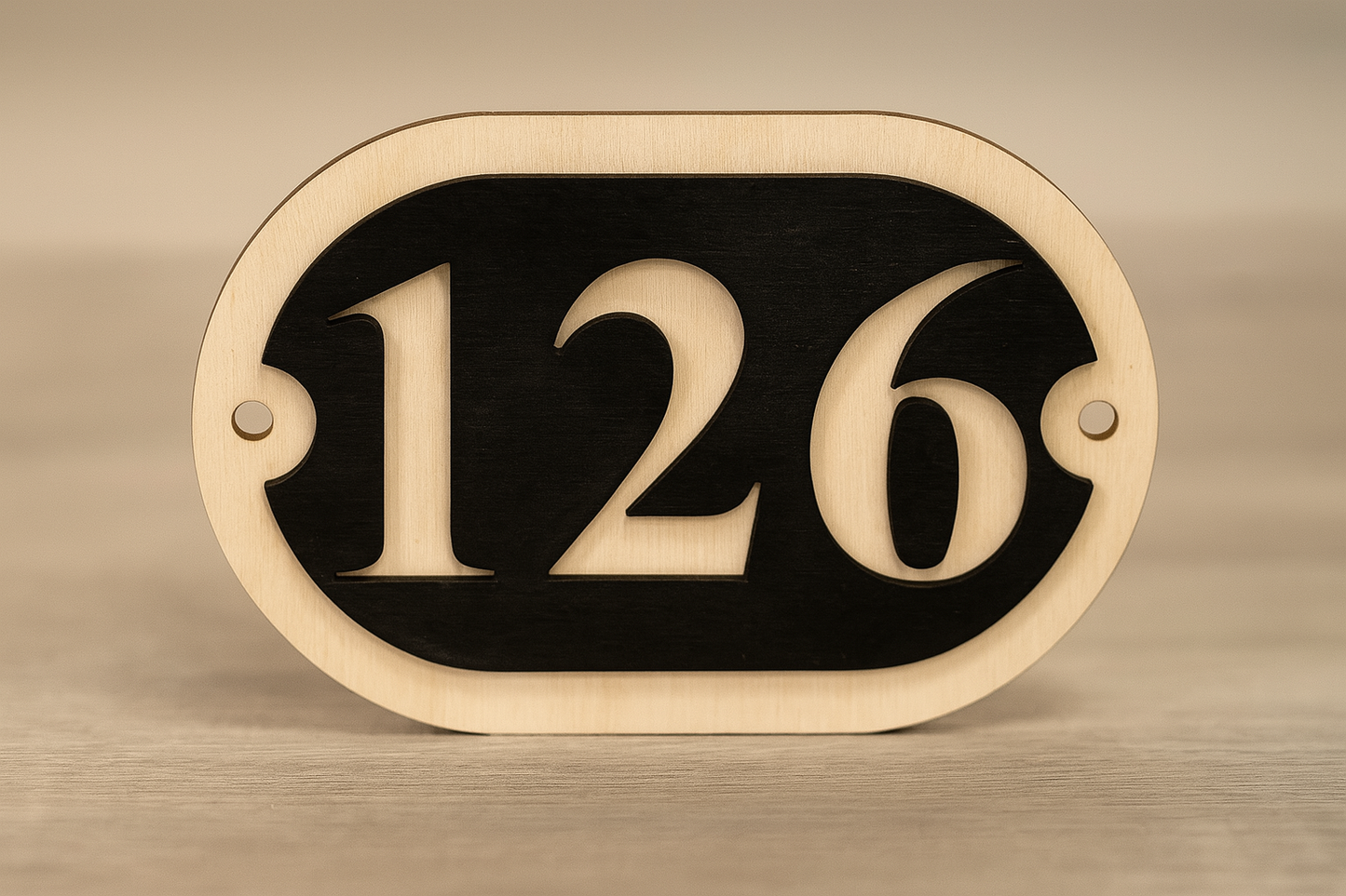 Placa Número de Quarto