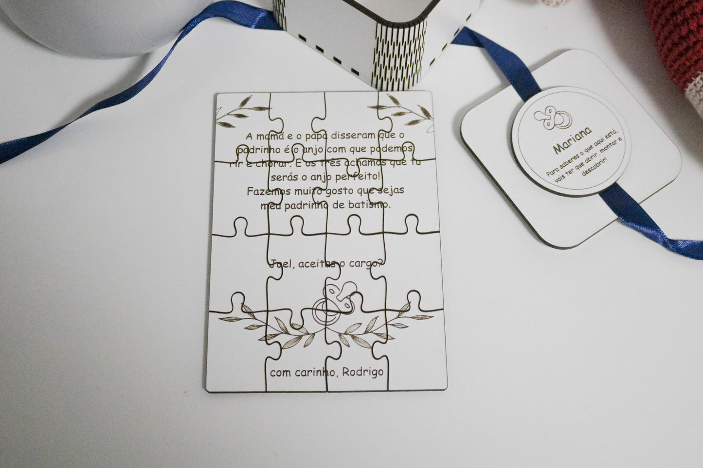 Convite Puzzle Padrinhos