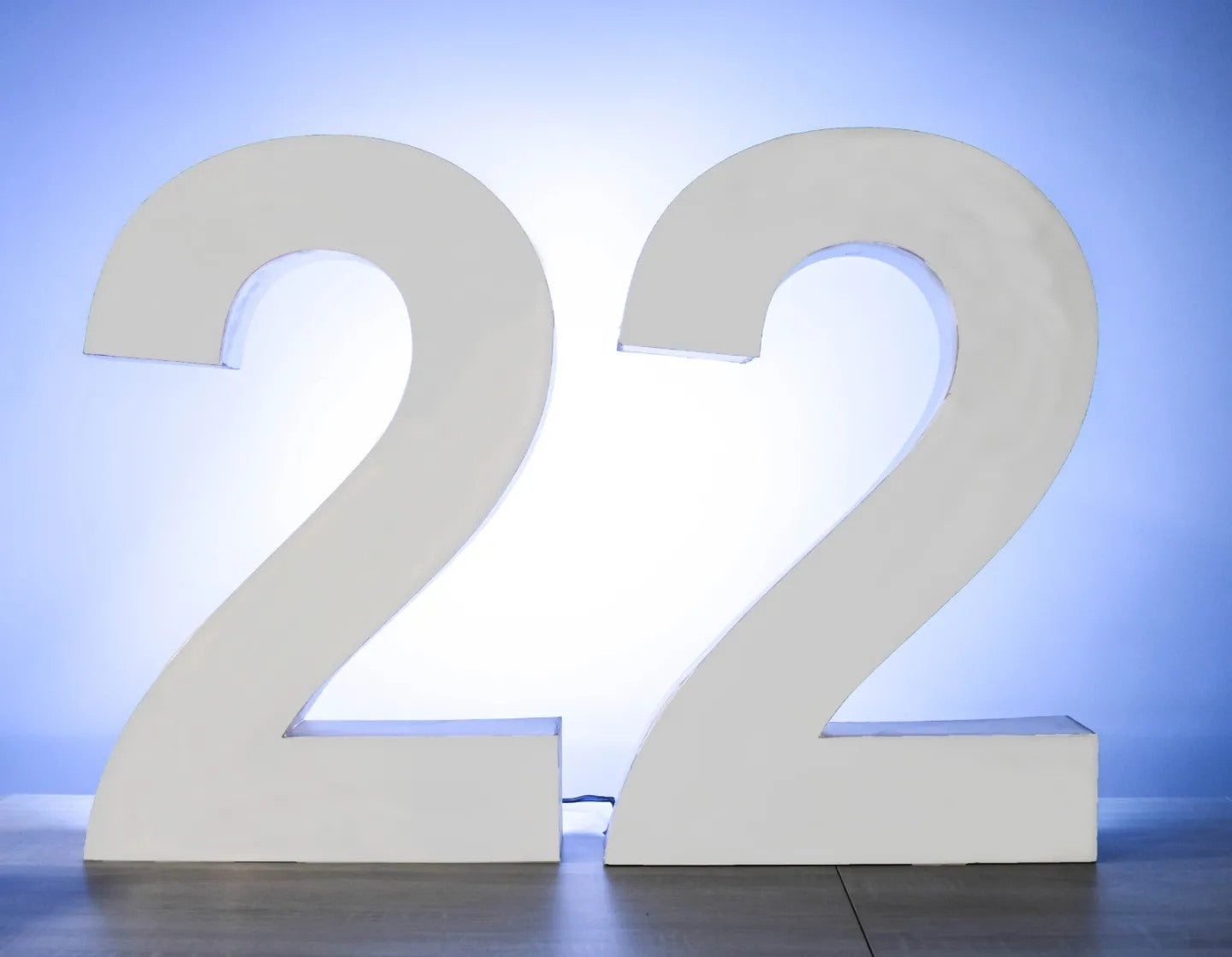 Números com luz led