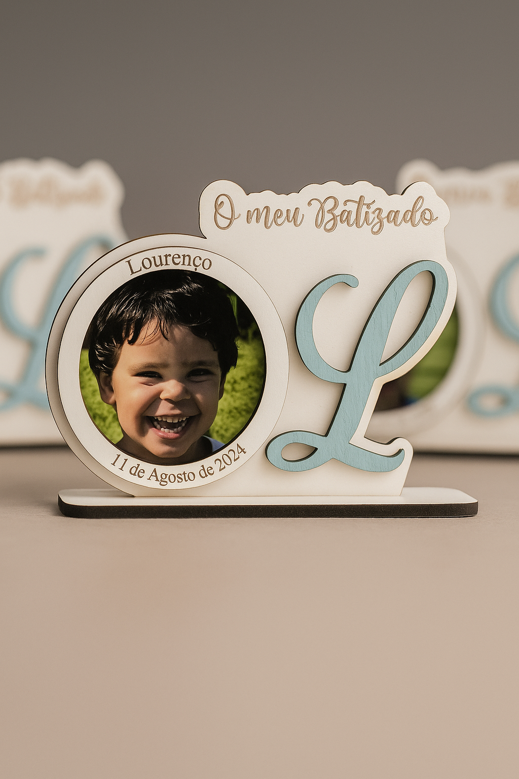 Lembrança de Batizado Personalizada com Foto – Modelo "O meu Batizado"