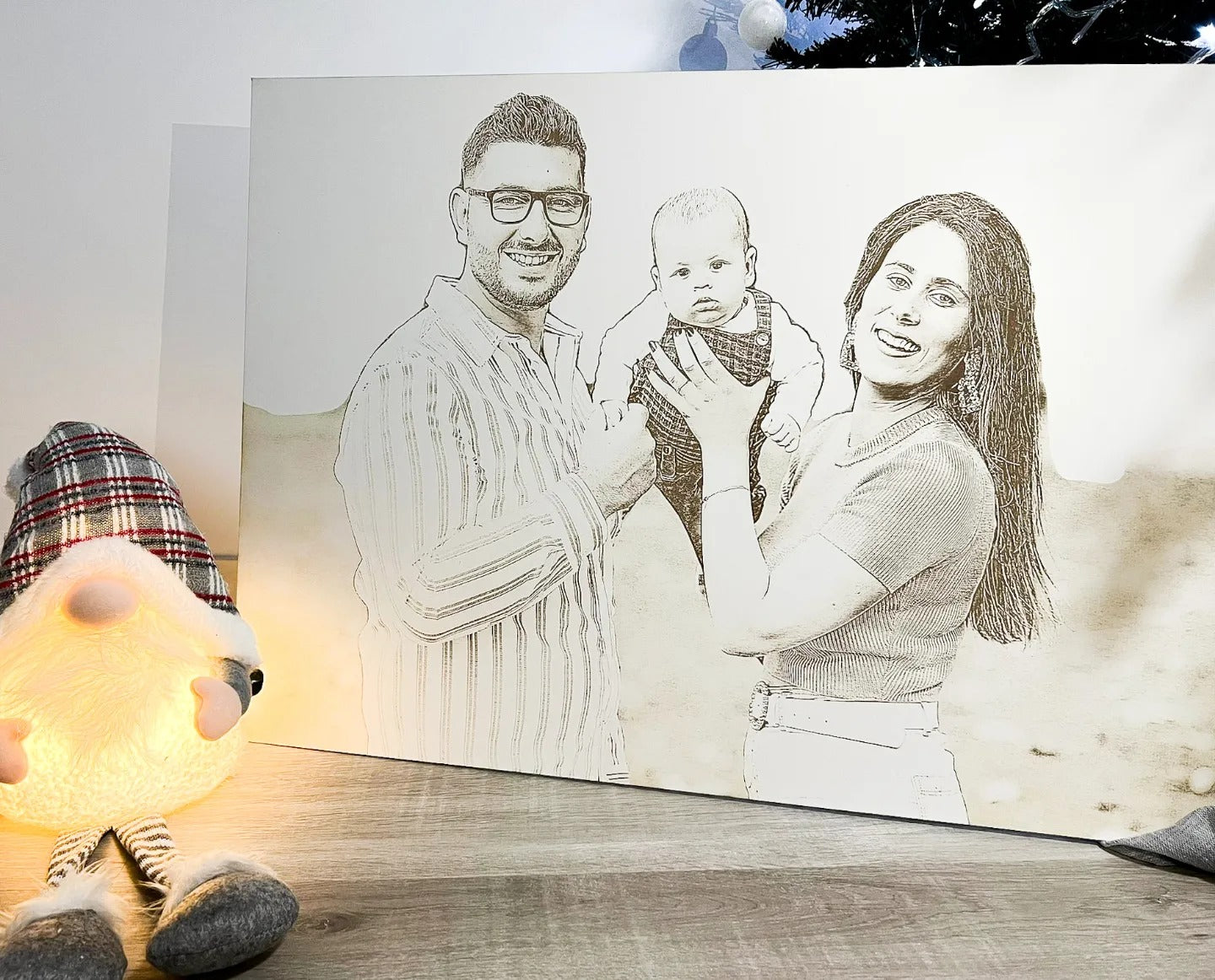 Quadro com foto gravação