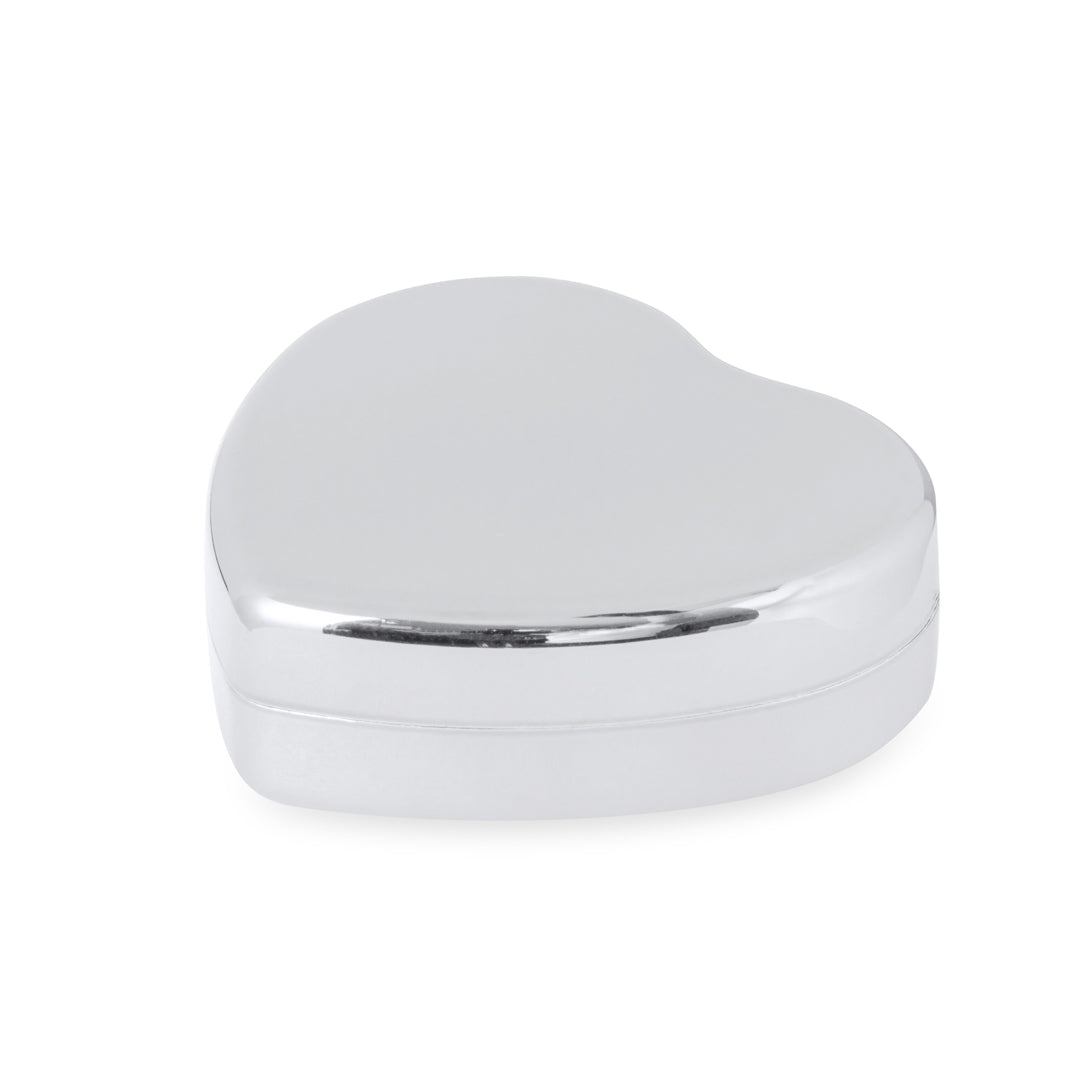 Bálsamo labial em formato de coração dourado rosa com gravação “Vtote”, acabamento metálico brilhante e tampa de pressão, fotografado em fundo neutro de estúdio.