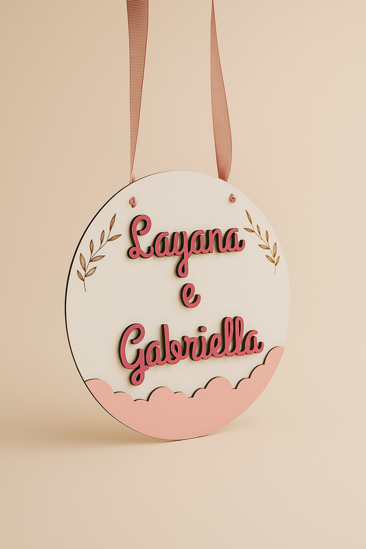 Decoração com nomes infantis para quarto ou batizado em madeira personalizada